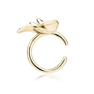 Cercel ear cuff argint placat cu aur galben Leafs DiAmanti Z2216UG-DIA (Argint 925‰ 0,9 g.)